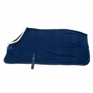 Nomad Tales Abschwitzdecke Fleece mit Bauchgurt, marineblau 125 cm Rückenlänge