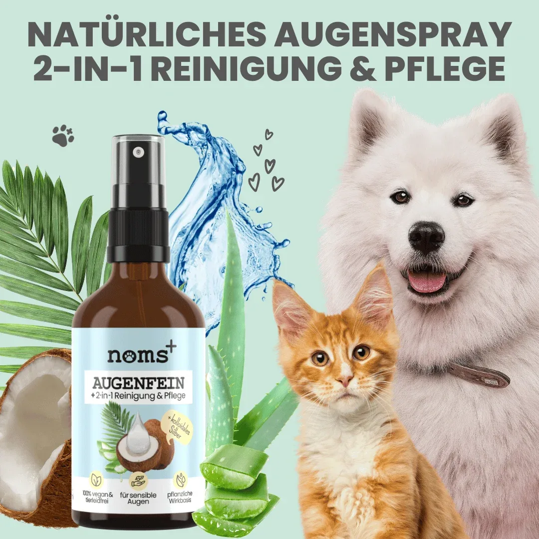 noms+ 2-in-1 Augenfein Reinigung & Pflege für Hunde & Katzen mit kolloidalem Silber - Image 2