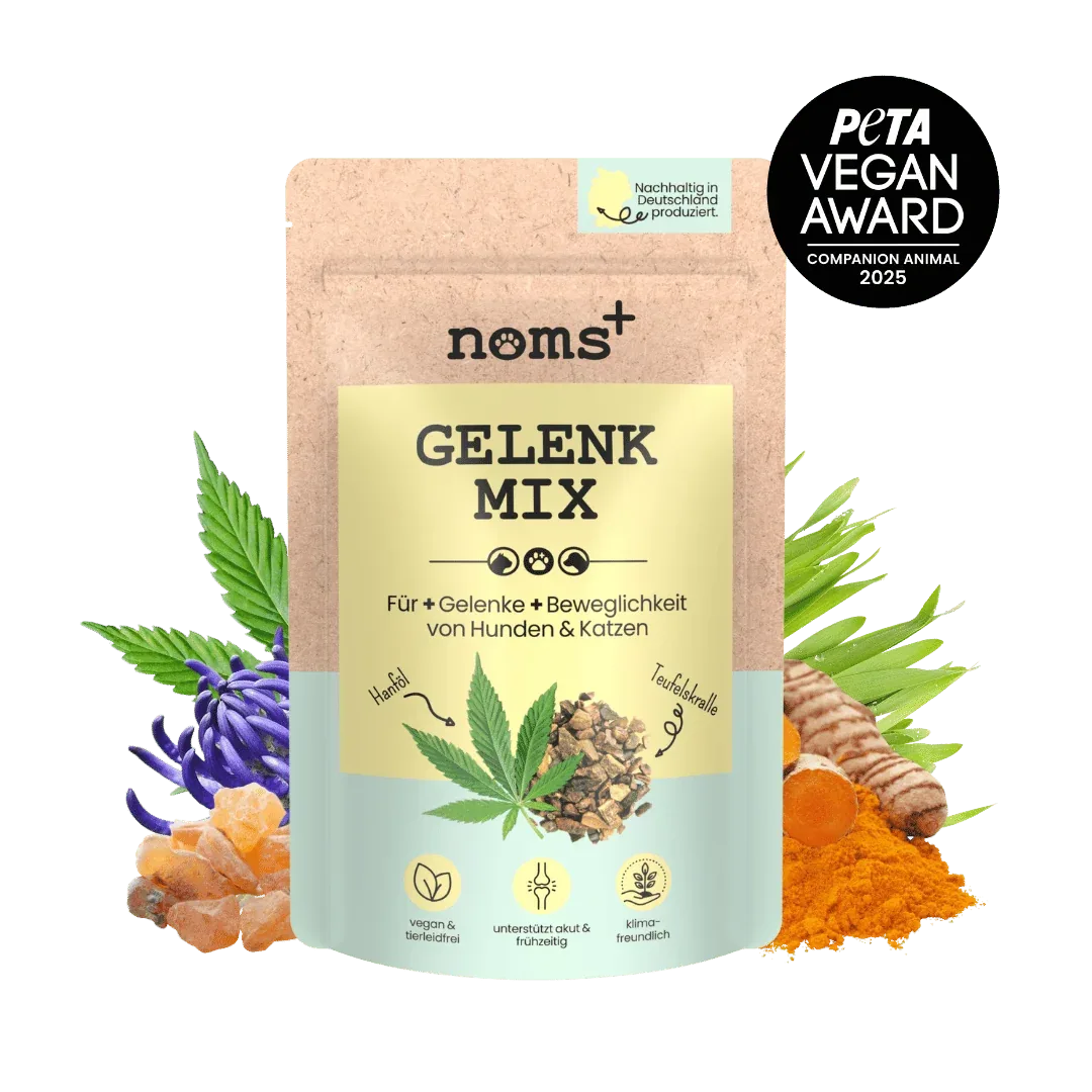 noms+ Gelenkmix Sensitiv & vegan für Hunde und Katzen mit Teufelskralle, Kurkuma & Glucosamin