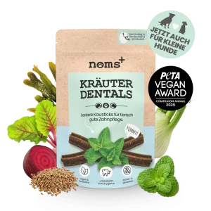 noms+ Kräuter Dentals für Hunde zur Zahn- und Darmpflege (150g)
