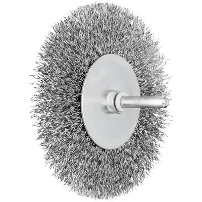 Ohrenreinigungs PFERD - Rundbürste ungezopft RBU Ø100x20mm Schaft-Ø6 mm Stahl-Draht-Ø0,20 - HaustierPro