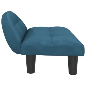 Orthopädisches Schaumstoffbett Hundebett Blau 70x52x30 cm Samt - HaustierPro