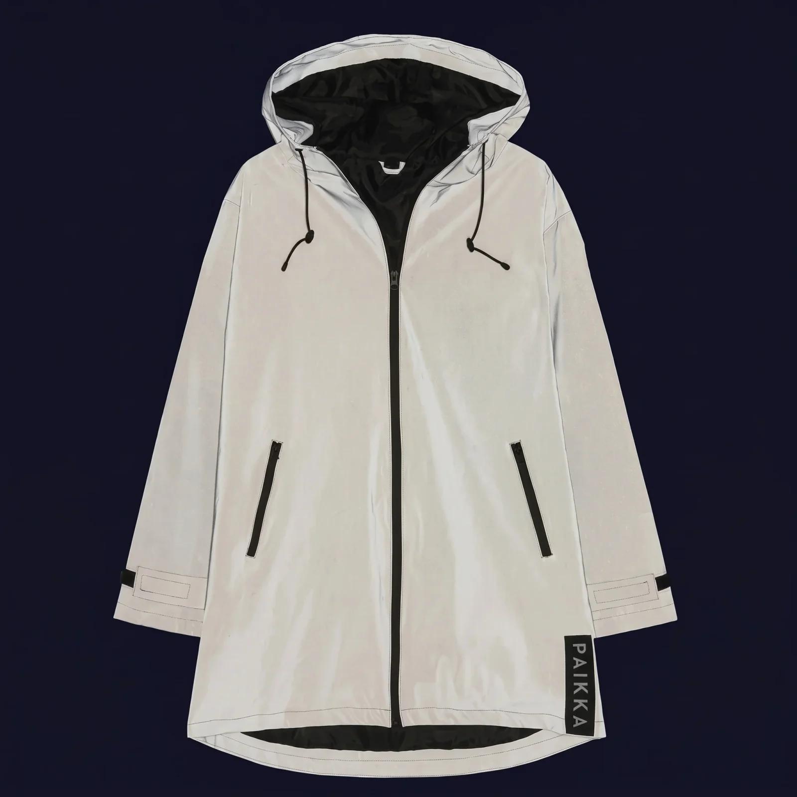 PAIKKA Human Visibility Raincoat Lite Taupe – reflektierende Damen-Regenjacke - Image 2