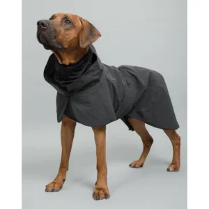 PAIKKA Visibility Raincoat Dark – reflektierender Hunderegenmantel