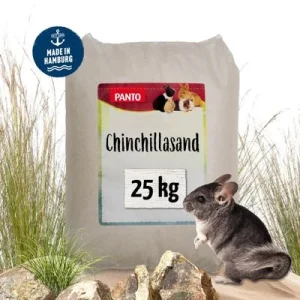 PANTO Chinchillasand – feiner Quarzsand Badesand für Chinchilla 25kg