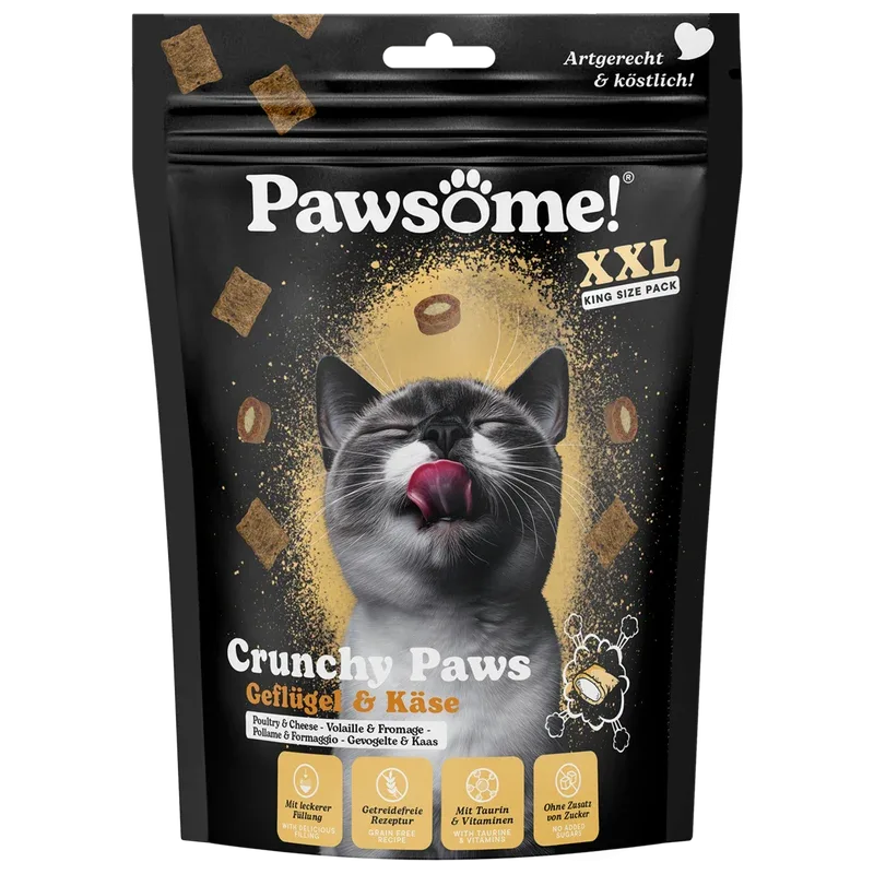 Pawsome! Crunchy Paws Geflügel & Käse 150 g
