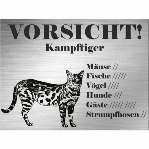 Persönlicher Erinnerungs-Anhänger Bengalische Katze - Bengale - Schild bedruckt - Spruch - Deko Geschenkidee - HaustierPro