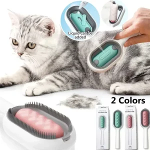 PetDefuzz™ – 4-in-1 Silikon-Haarbürste mit Wassertank, Fellpflege, Reinigung & sanfte Massage [1 + 1 Gratis] für Welpen - HaustierPro