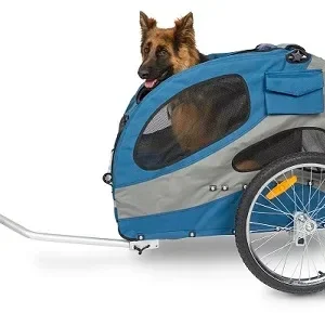 PetSafe Happy Ride Aluminium-Fahrradanhänger blau/grau