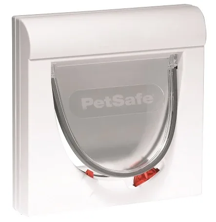 PetSafe Katzenklappe Classic magnetisch mit 4 Verschlussoptionen weiß