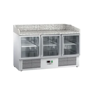Pizzakühltisch ECO - 1400x700mm - mit 3 Glastüren - HaustierPro