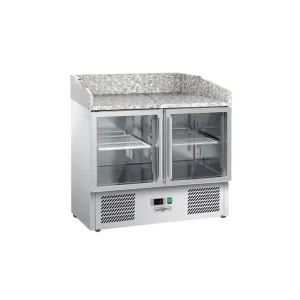 Pizzakühltisch ECO - 935x700mm - mit 2 Glastüren - HaustierPro