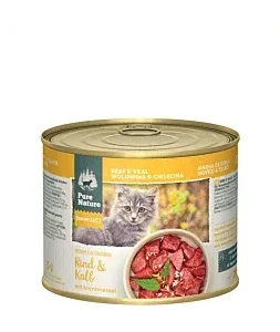 Pure Nature Junior/Kitten Rind & Kalb mit Brennnessel