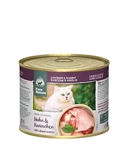 Pure Nature Katze Adult Huhn & Kaninchen mit Löwenzahn