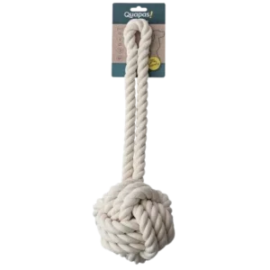 Quapas Dog Toy Rope Ball Natural XL