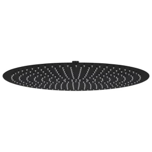 Regenbrause Edelstahl 50 cm Rund Schwarz - HaustierPro