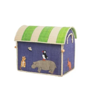 RICE Raffia Aufbewahrungshaus - Tiere - Winzig - HaustierPro