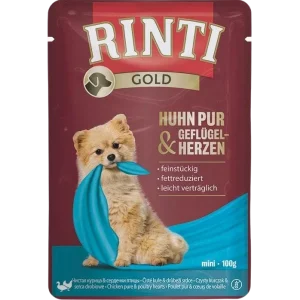 Rinti Gold Pouch Huhn Pur & Geflügelherzen 100 g