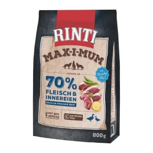 Rinti Maximum Trockenfutter für Hunde | Getreidefrei & Hoher Frischfleischanteil (Huhn oder Rind)