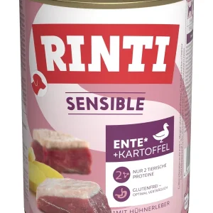 RINTI Sensible Ente, Hühnerleber & Kartoffel 400g | DAS FUTTERHAUS
