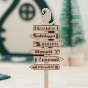 Robust & Langlebig Wichtel Wegweiser Miniatur - HaustierPro