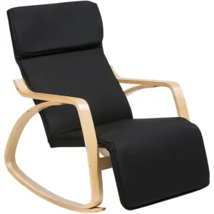 Rocking Chair WESTON Fabric Schwarz - HaustierPro