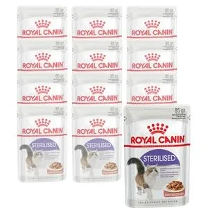 ROYAL CANIN® Nassfutter für Katzen Sterilised in Soße, 12 x 85 g