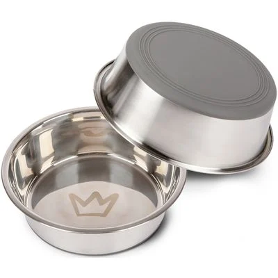 Rudelkönig Edelstahl 2er Set Hundenapf BPA-frei rutschfest 2er Set 1750ml Näpfe