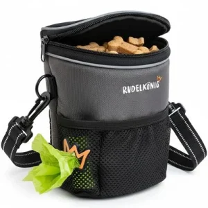 Rudelkönig Gassitasche Leckerlibeutel für Hundetraining Grau