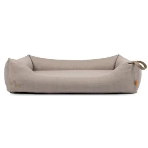 Rudelkönig Orthopädisches Hundebett Koye mit Memory Foam Stoff Beige Größe S