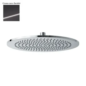 Runder Duschkopf Vienna 250mm Einstrahlbar inspizierbar Chrom Schwarz - HaustierPro