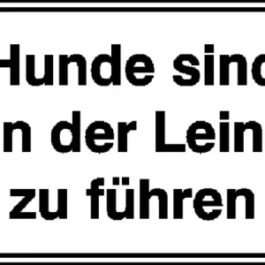 SafetyMarking 11.5453 Hinweisschild Hunde sind an der Leine zu führen Aluminium (B x H) 300mm x 200mm 1St. voelkner Positiv verstärkend - HaustierPro