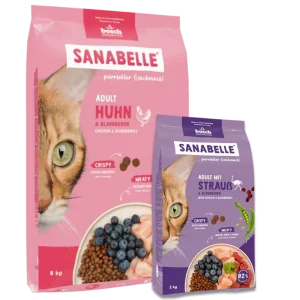 Sanabelle Adult Huhn 8 kg + Sanabelle Adult Strauß 2 kg