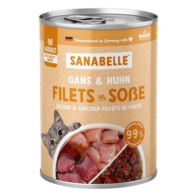 Sanabelle Fleisch in Soße 6 x 380 g Gans & Huhn