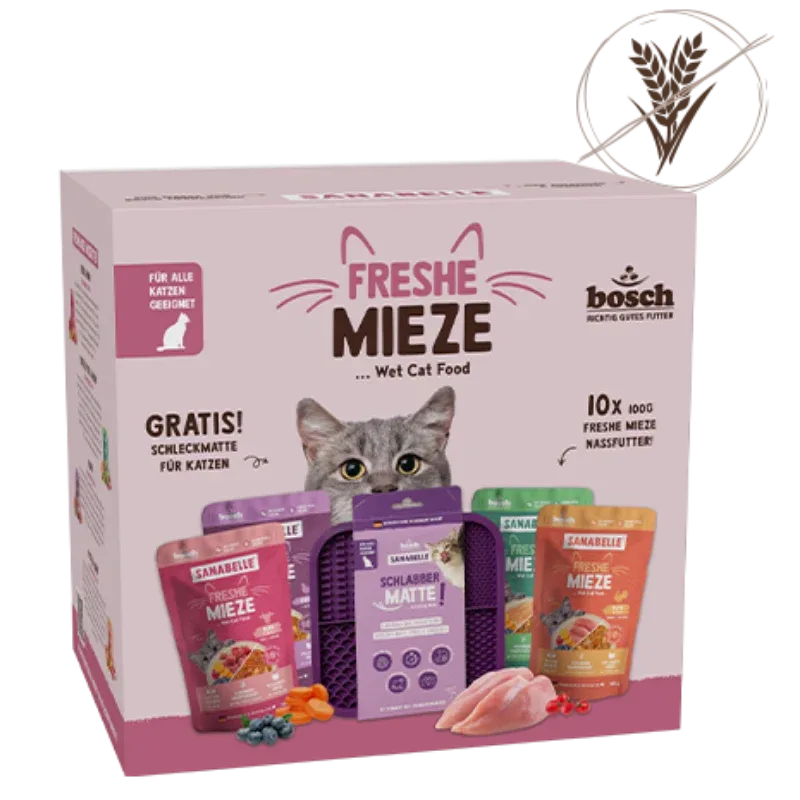 Sanabelle Freshe Mieze Aktionsbox Nassfutter + Schleckmatte