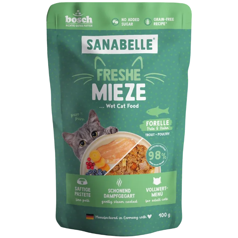 Sanabelle Freshe Mieze Forelle, Pute & Huhn 100 g