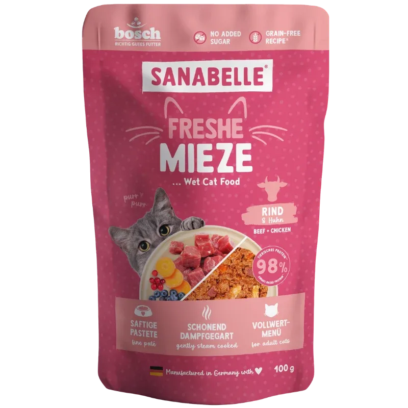 Sanabelle Freshe Mieze Rind & Huhn 100 g