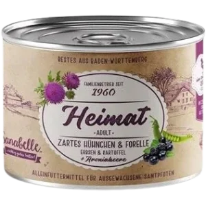 Sanabelle Heimat Dose zartes Hühnchen & Forelle mit Erbsen, Kartoffel und Aroniabeere 200 g