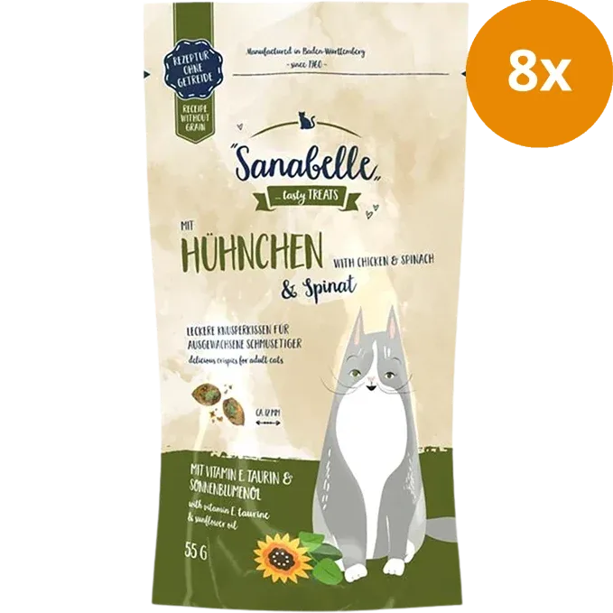 Sanabelle Knusperkissen Huhn & Spinat 55 g - Image 2