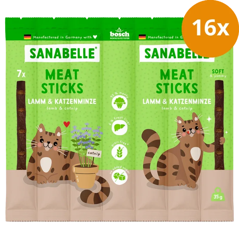 Sanabelle Meat Sticks Lamm & Katzenminze 35 g - Image 2