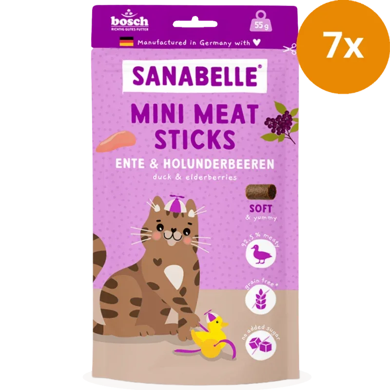 Sanabelle Mini Meat Sticks Ente & Holunderbeeren 55 g - Image 2