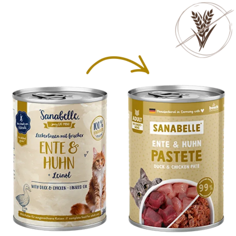 Sanabelle Nassfutter mit Ente & Huhn 400 g - Image 2