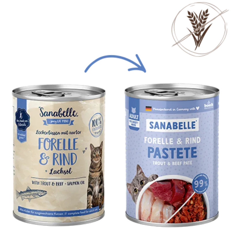 Sanabelle Nassfutter mit Forelle & Rind 400 g - Image 2