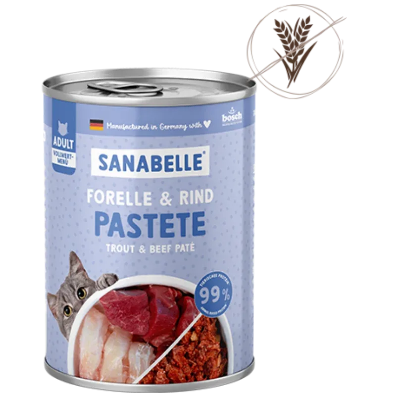 Sanabelle Nassfutter mit Forelle & Rind 400 g