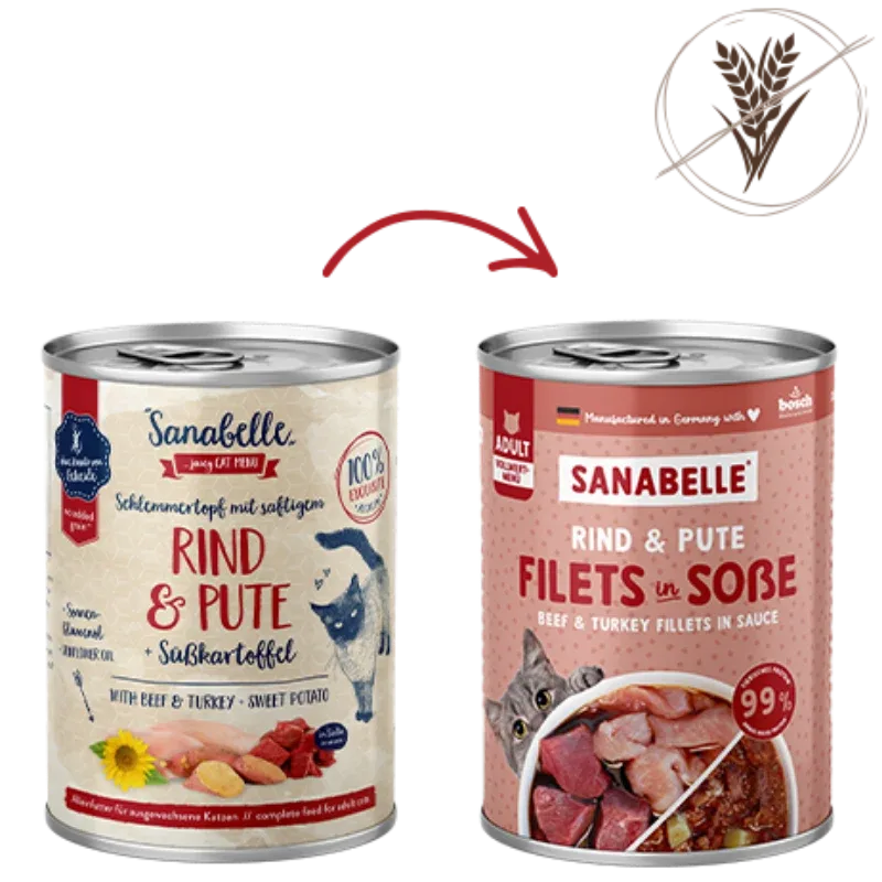 Sanabelle Nassfutter mit Rind & Pute 380 g - Image 2