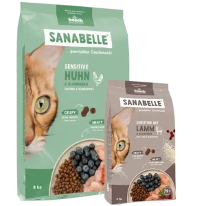 Sanabelle Sensitive Huhn 8 kg + Sanabelle Sensitive Lamm 2 kg