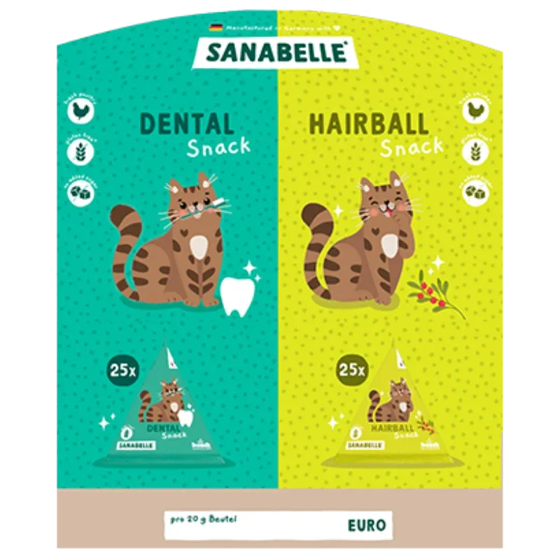 Sanabelle Snack Tetraeder Mix-Display Dental/Hairball - Image 2