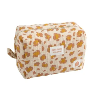 Sanft & Sicher Trousse de toilette en gaze de coton imprimé Petit Chou - HaustierPro