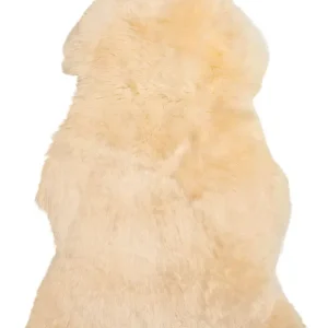 Schaffell-Teppich sandfarben 100-110 cm Langhaar ULURU - HaustierPro