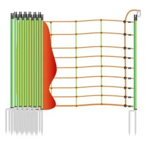 Schafnetz »Euronetz« mit Wildverbissschutz · 50m 2 Spitzen, 90cm - HaustierPro